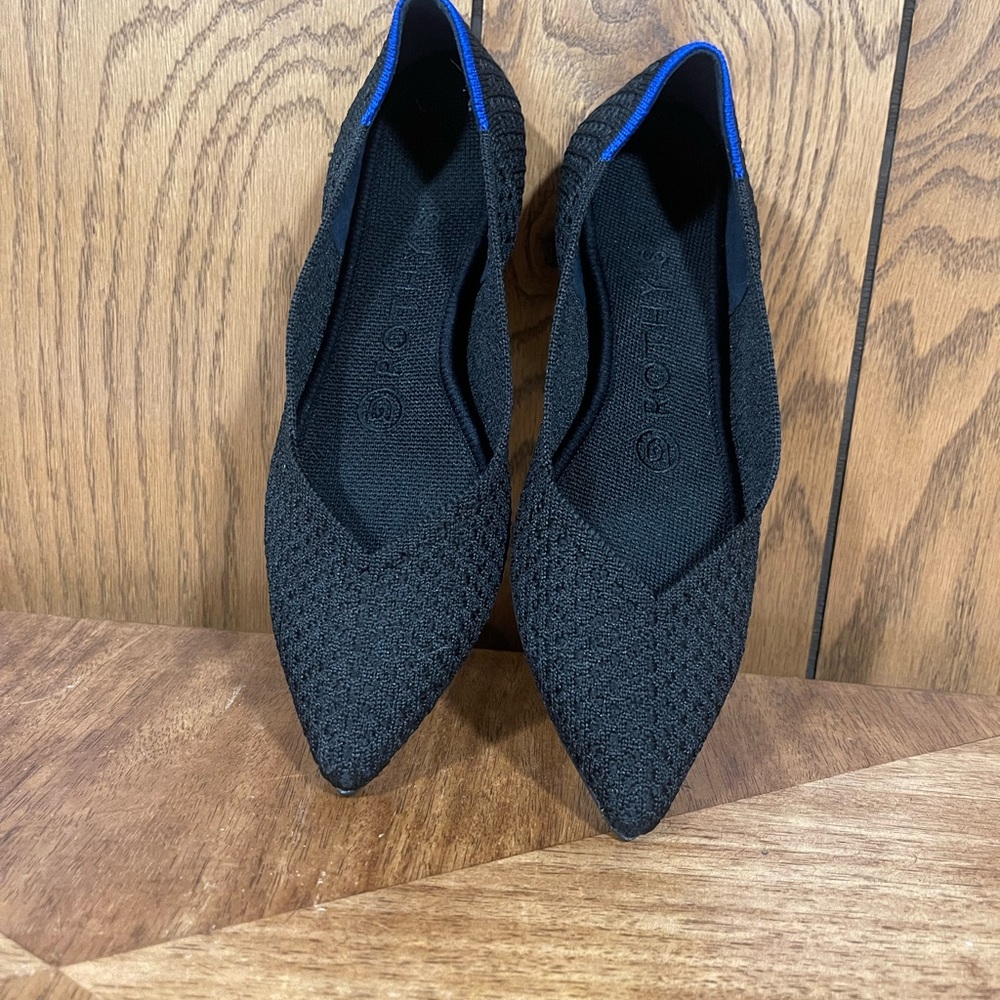 Rothy's The Pointe Honeycomb-Black - Picture 6 of 14
